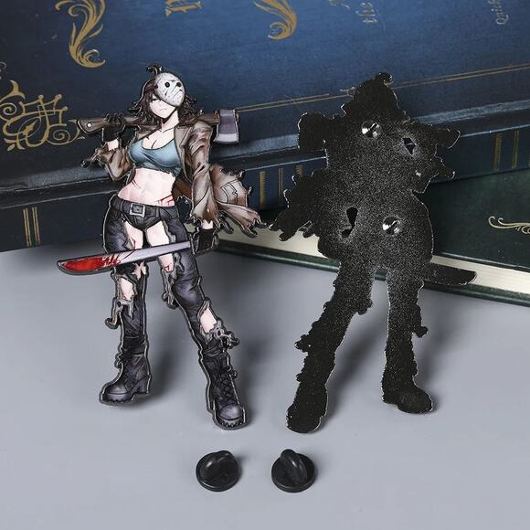 Chainsaw Girl Halloween Horror BIG Enamel Pin-ONLY ONE - Picture 3 of 6